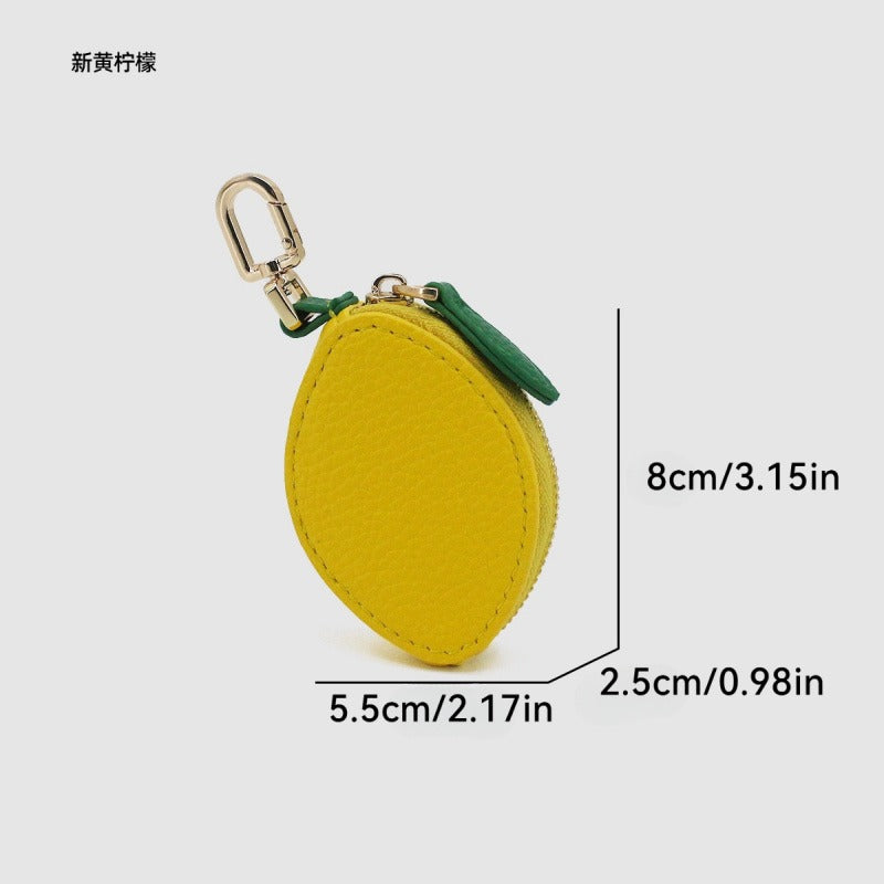 🍉 Adorable Fruit Keychain Coin Purses - PU Leather Mini Bag for Keys & Cash | Chic Gift Idea