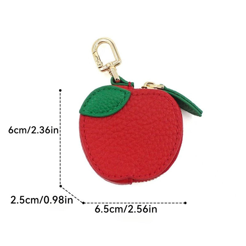 🍉 Adorable Fruit Keychain Coin Purses - PU Leather Mini Bag for Keys & Cash | Chic Gift Idea