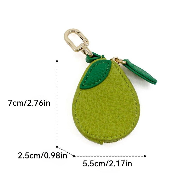 🍉 Adorable Fruit Keychain Coin Purses - PU Leather Mini Bag for Keys & Cash | Chic Gift Idea