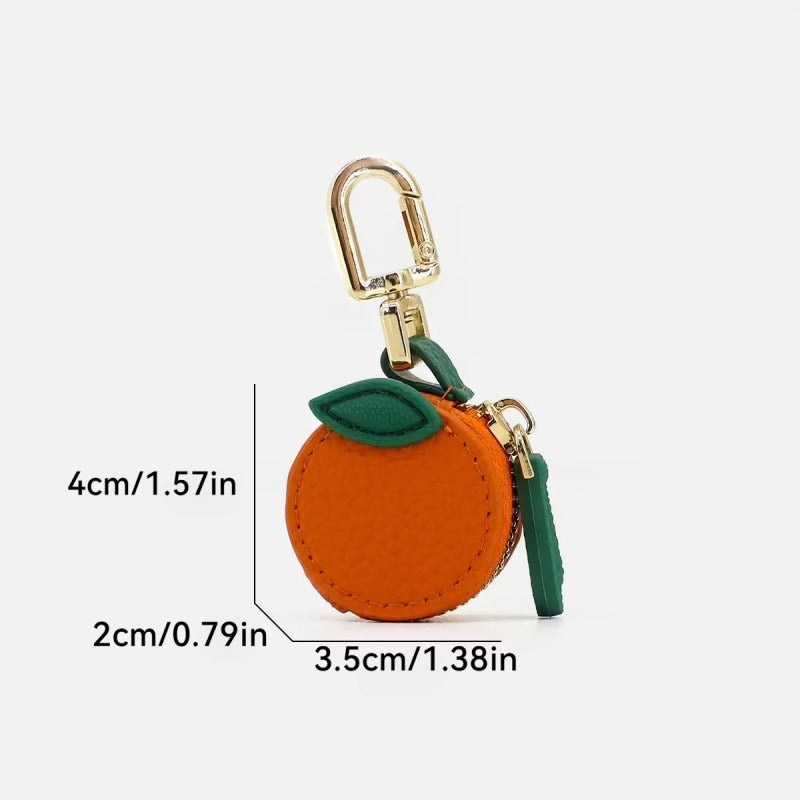 🍉 Adorable Fruit Keychain Coin Purses - PU Leather Mini Bag for Keys & Cash | Chic Gift Idea